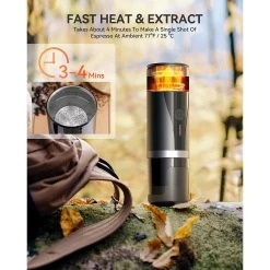 5 Cups Portable Espresso Machine Coffee Maker With Fast Heating Fit For NS Capsule -Koffie Kunst 5 Cups Stainless Steel Portable Espresso Machine Coffee Maker with Fast Heating Fit for NS Capsule 3