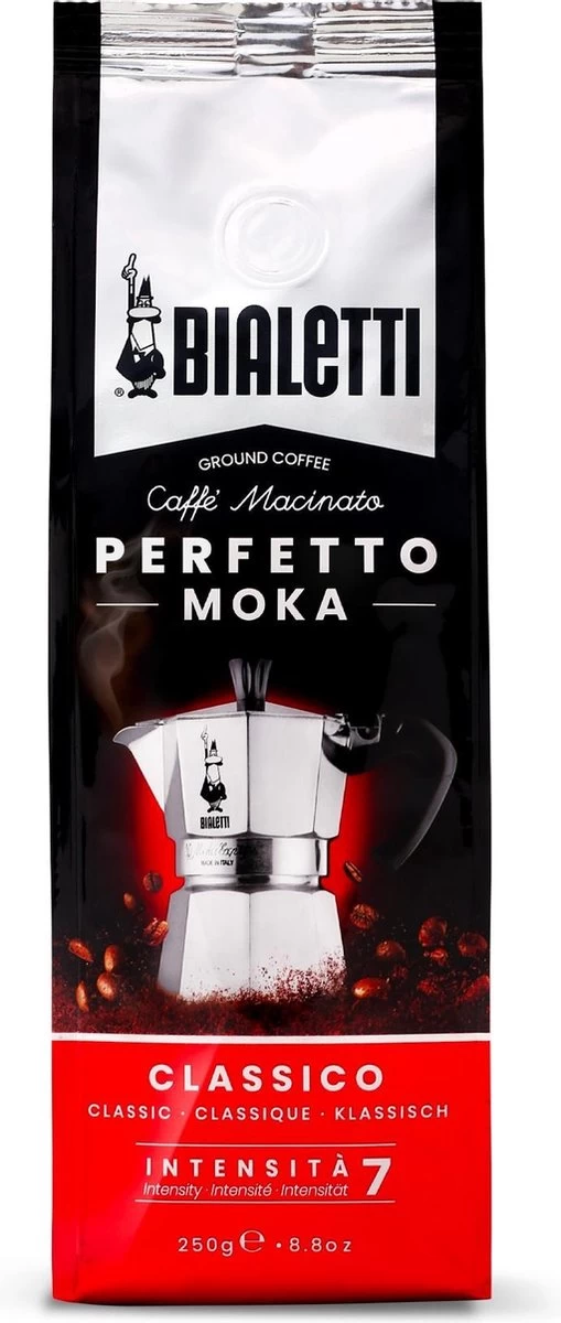 Bialetti Perfetto Moka Classico Gemalen Koffie - 250 Gram 3 Bialetti Perfetto Moka Classico Gemalen Koffie - 250 Gram