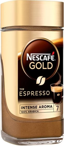 Nescafé Gold Espresso Oploskoffie - 6 Potten à 100 Gram -Koffie Kunst 527x1200