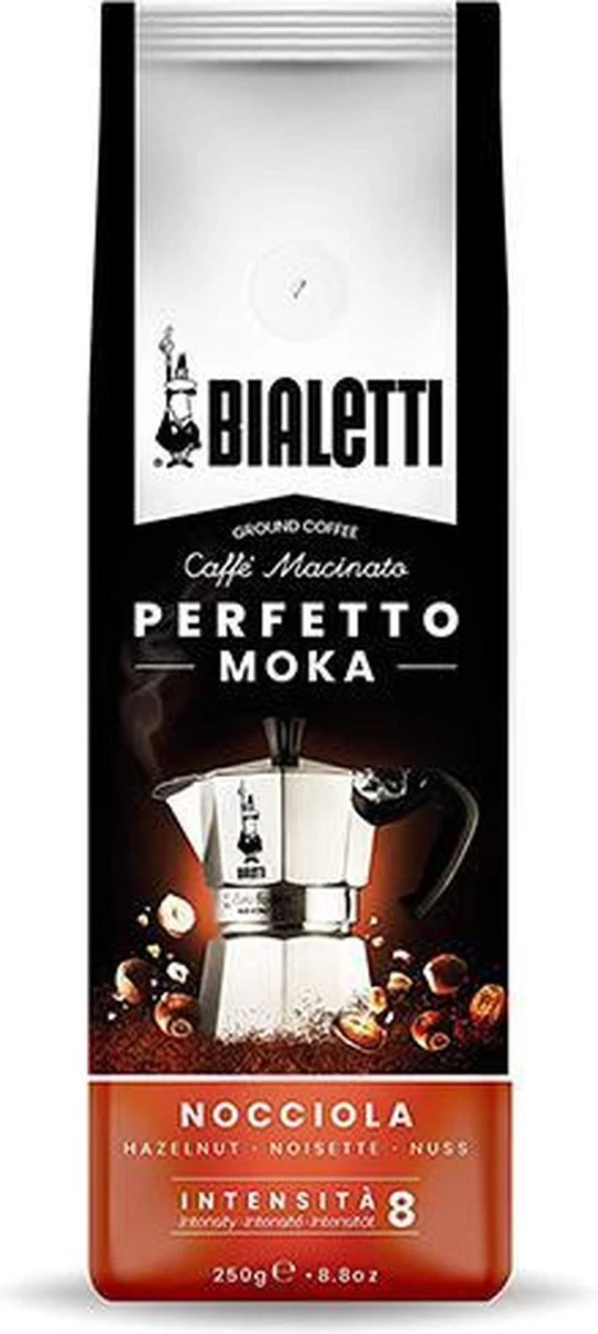Bialetti Perfetto Moka Gemalen Koffie Proefpakket - 4 X 250 Gram - Classico, Intenso, Delicato En Nocciola 4 Bialetti Perfetto Moka Gemalen Koffie Proefpakket - 4 X 250 Gram - Classico, Intenso, Delicato En Nocciola - Afbeelding 2