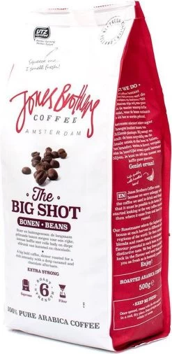 Jones Brothers Coffee The Big Shot Koffiebonen - 6 X 500 Gram -Koffie Kunst 586x1200