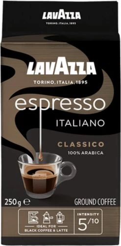 Lavazza Espresso Italiano Classico Gemalen / Filterkoffie - 8 X 250 Gram -Koffie Kunst 592x1200 1