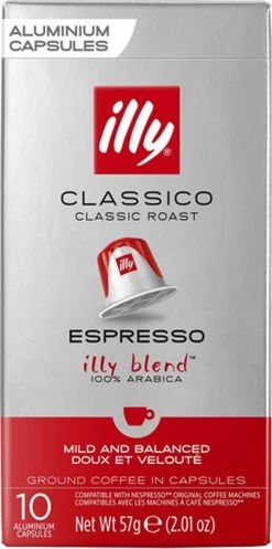 Illy Espresso Classico Koffiecups - Intensiteit 5/9 - 10 X 10 Capsules -Koffie Kunst 596x1200