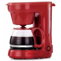 5CUP Coffee Maker - Space-Saving Design, Auto Pause And Serve, Removable Filter Basket, BLACK