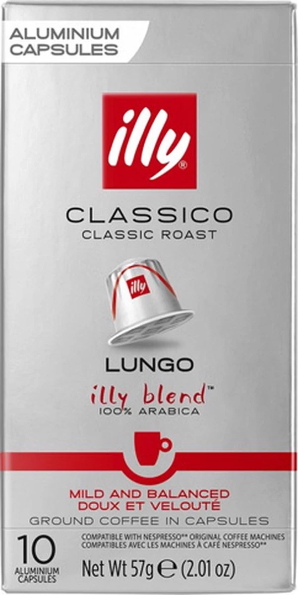 Illy Lungo Classico Koffiecups - Intensiteit 5/9 - 10 X 10 Capsules 6 Illy Lungo Classico Koffiecups - Intensiteit 5/9 - 10 X 10 Capsules - Afbeelding 4