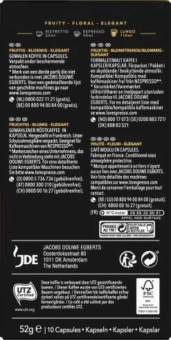 L'OR Lungo Profondo Koffiecups - Intensiteit 8/12 - 10 X 10 Capsules -Koffie Kunst 606x1200 10