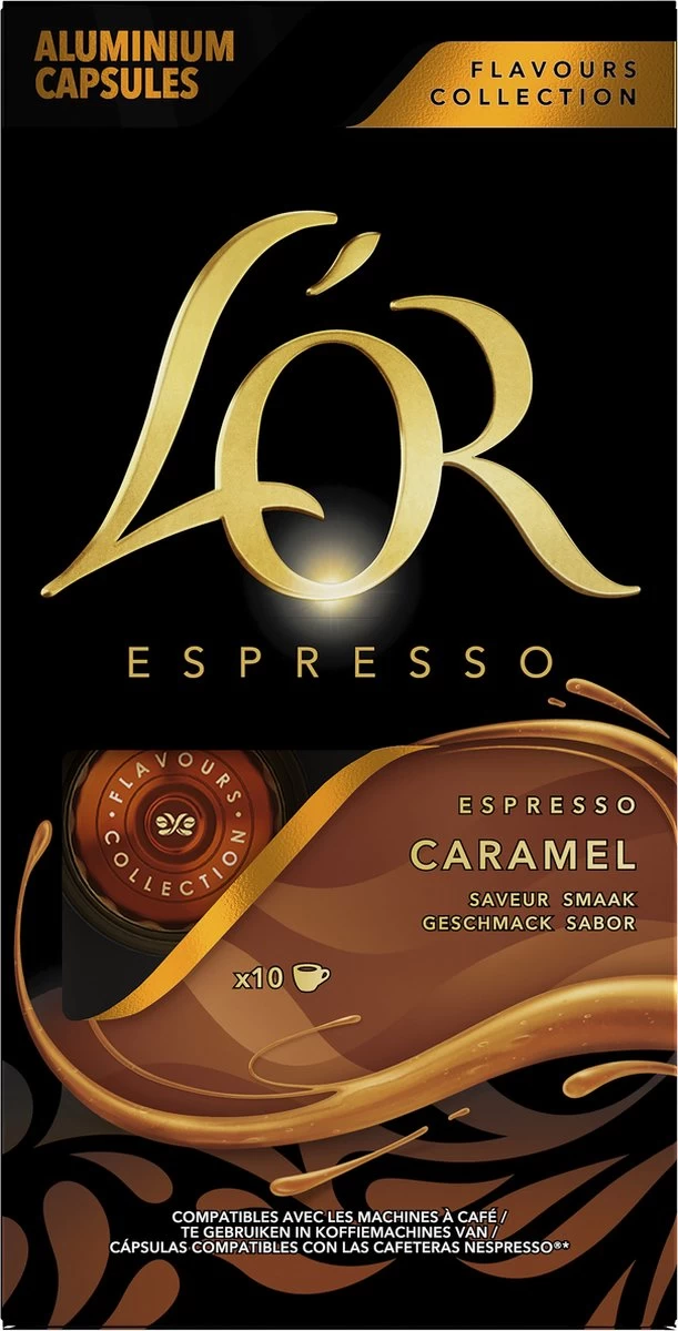 L'OR Espresso Caramel Koffiecups - 10 X 10 Capsules 6 L'OR Espresso Caramel Koffiecups - 10 X 10 Capsules - Afbeelding 4