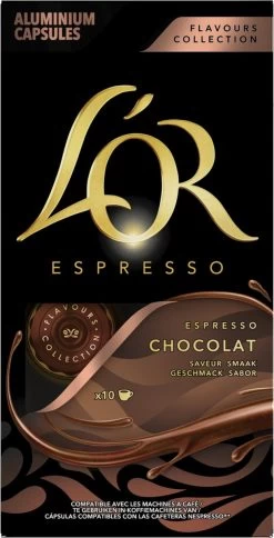 L'OR Espresso Chocolat Koffiecups - 10 X 10 Capsules 11 L'OR Espresso Chocolat Koffiecups - 10 X 10 Capsules -Koffie Kunst 612x1200 1