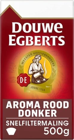 Douwe Egberts Aroma Rood Donker Filterkoffie - 6 X 500 Gram -Koffie Kunst 642x1200 4
