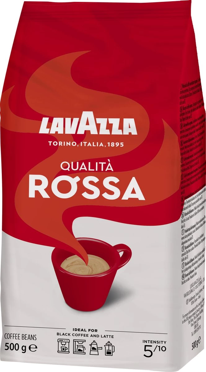Lavazza Qualita Rossa Koffiebonen - 500 Gram X2 4 Lavazza Qualita Rossa Koffiebonen - 500 Gram X2 - Afbeelding 2
