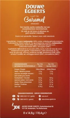 Douwe Egberts Verwenkoffie Latte Caramel Oploskoffie - 5 X 8 Zakjes 13 Douwe Egberts Verwenkoffie Latte Caramel Oploskoffie - 5 X 8 Zakjes -Koffie Kunst 713x1200 6