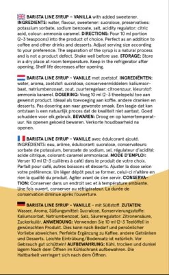 Fitcy | Koffiesiroop | Vanille | Barista Syrup | Zero | Vegan | Vetvrij | Suikervrij | Keto-vriendelijk | Koffie | Siroop | 1L -Koffie Kunst 739x1200 2