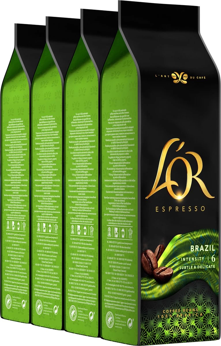 L'OR Espresso Origins Brazil Koffiebonen (6) - 4 X 500 Gram 3 L'OR Espresso Origins Brazil Koffiebonen (6) - 4 X 500 Gram
