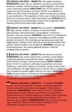 Fitcy | Koffiesiroop | Amaretto | Barista Syrup | Zero | Vegan | Vetvrij | Suikervrij | Keto-vriendelijk | Koffie | Siroop | MET DOSEERPOMP | 1L -Koffie Kunst 770x1200 3