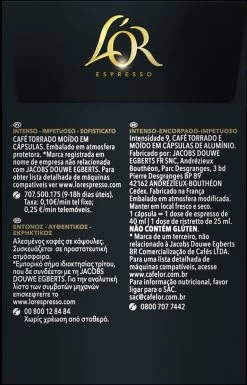 L'OR Espresso Forza Koffiecups - Intensiteit 9/12 - 4 X 40 Capsules 13 L'OR Espresso Forza Koffiecups - Intensiteit 9/12 - 4 X 40 Capsules -Koffie Kunst 770x1200 4