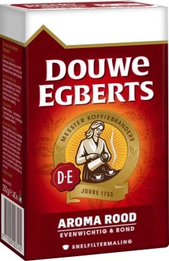 Douwe Egberts Aroma Rood Filterkoffie - 24 X 250 Gram -Koffie Kunst 775x1200