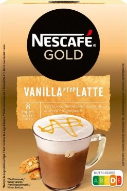 Nescafé Gold Latte Vanille Oploskoffie - 6 Doosjes à 8 Zakjes 7 Nescafé Gold Latte Vanille Oploskoffie - 6 Doosjes à 8 Zakjes -Koffie Kunst 794x1200 3