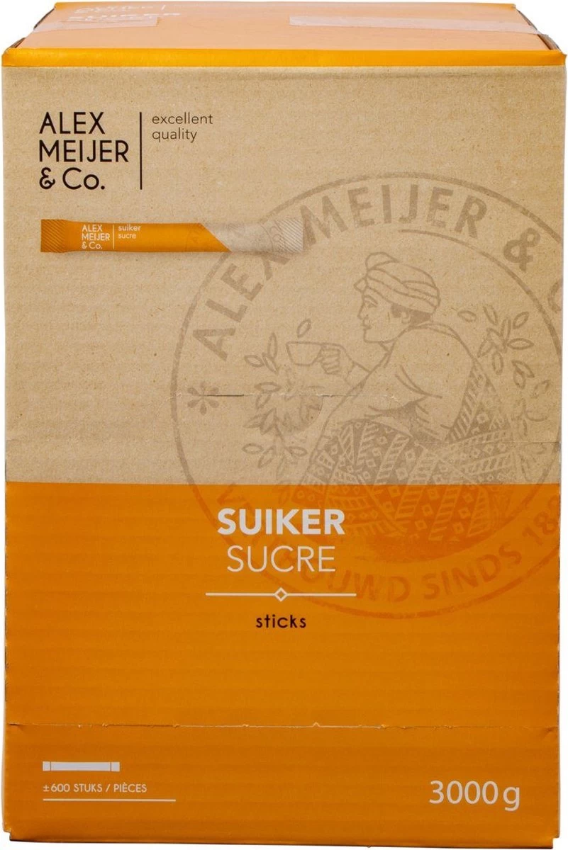 Alex Meijer Suikersticks - Doos 600 Stuks X 5 Gram - 673531 3 Alex Meijer Suikersticks - Doos 600 Stuks X 5 Gram - 673531