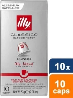 Illy Lungo Classico Koffiecups - Intensiteit 5/9 - 10 X 10 Capsules 8 Illy Lungo Classico Koffiecups - Intensiteit 5/9 - 10 X 10 Capsules -Koffie Kunst 904x1200
