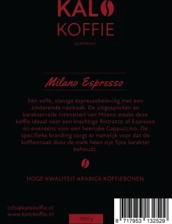 Kalo Koffie - 100% Arabica Koffiebonen - Milano Espresso - 1kg - Exclusieve Koffie -Koffie Kunst 921x1200