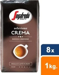 Segafredo Selezione Crema Koffiebonen - 8 X 1 Kg -Koffie Kunst 943x1200 1