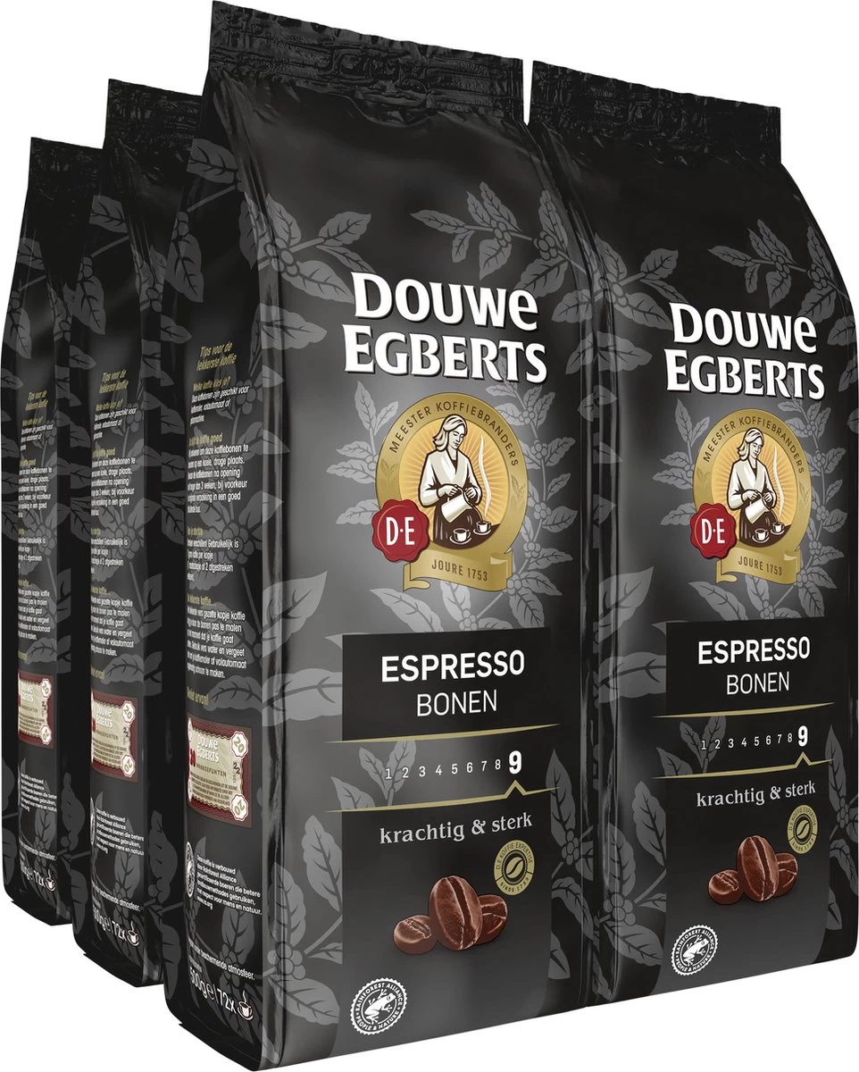 Douwe Egberts Espresso Koffiebonen - 4 X 500 Gram 3 Douwe Egberts Espresso Koffiebonen - 4 X 500 Gram