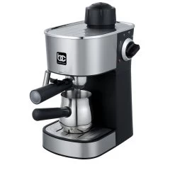 Koffie Kunst -Koffie Kunst Bene Casa 4 cup stainless steel espresso maker with steam frother function2C cappuccino maker2C 1