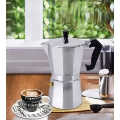 Bene Casa 6 Cup Aluminum Espresso Maker, Stove Top Espresso Maker, Single Shot - 6 Cup 10 Bene Casa 6 Cup Aluminum Espresso Maker, Stove Top Espresso Maker, Single Shot - 6 Cup -Koffie Kunst Bene Casa 6 cup aluminum espresso maker2C stove top espresso maker2C single shot 3