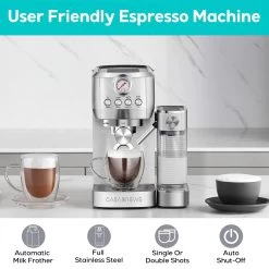 Casabrews 20 Bar 3-in-1 Auto-frothing Espresso Machine With Milk Tank 12 Casabrews 20 Bar 3-in-1 Auto-frothing Espresso Machine With Milk Tank -Koffie Kunst Casabrews 20 Bar 3 in 1 Auto frothing Espresso Machine with Milk Tank 3