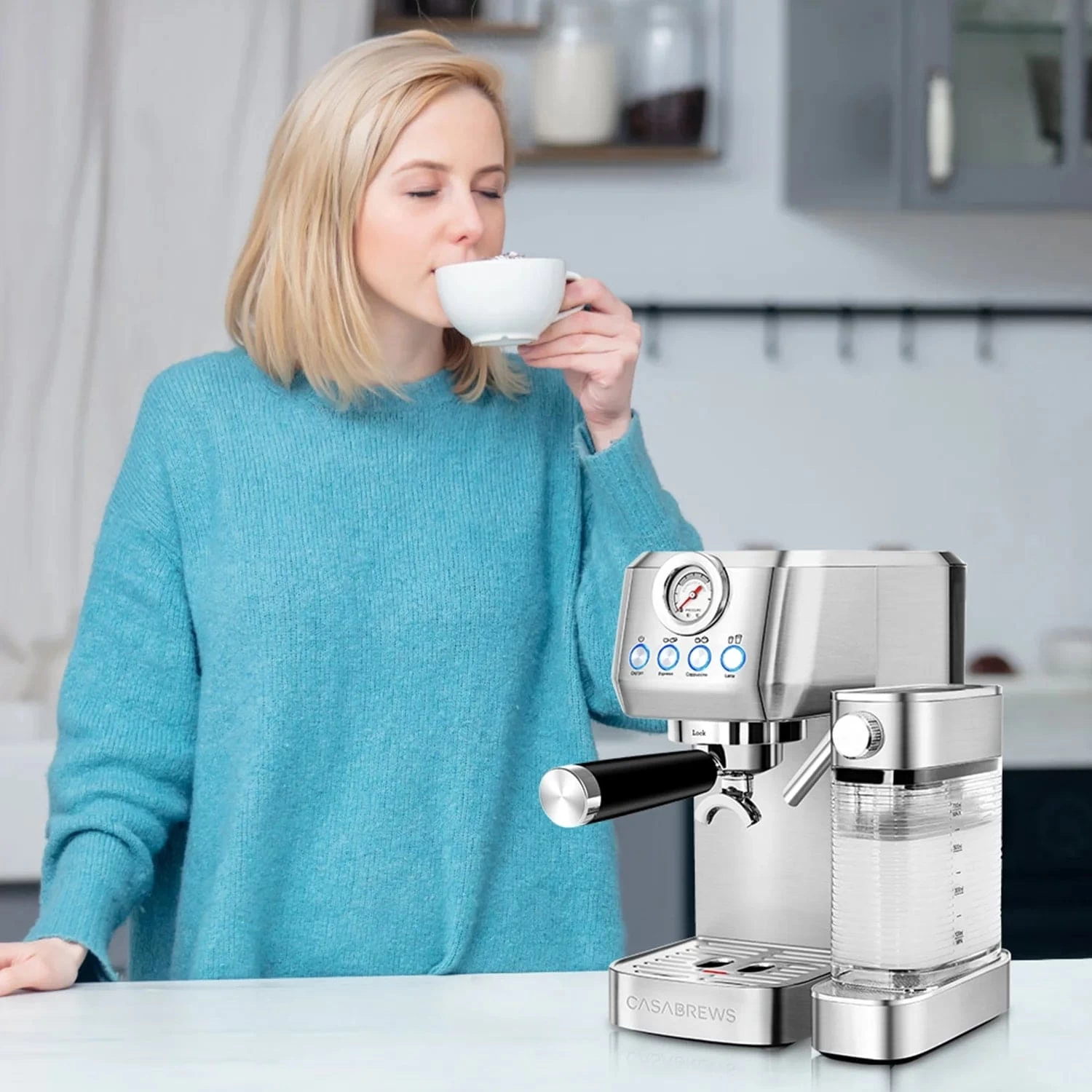Casabrews 20 Bar 3-in-1 Auto-frothing Espresso Machine With Milk Tank