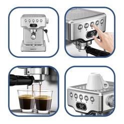 Coffee Maker Espresso Machine 20 Bar With Milk Frother Espresso Maker -Koffie Kunst Coffee Maker Espresso Machine 20 Bar with milk frother Espresso Maker 11