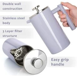 Coffee Maker, Double Wall Metal Insulation -Koffie Kunst Coffee Maker2C Double Wall Metal Insulation 12