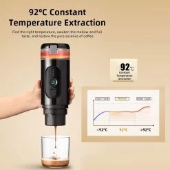 Coffee Maker, Usb Coffee Machine,Portable Mini Coffee Maker,2.8X2.8X8.7In,Easy Operation,18Bar Pump Pressure 13 Coffee Maker, Usb Coffee Machine,Portable Mini Coffee Maker,2.8X2.8X8.7In,Easy Operation,18Bar Pump Pressure -Koffie Kunst Coffee Maker2C Usb Coffee Machine2CPortable Mini Coffee Maker2C2.8X2.8X8.7In2CEasy Operation2C18Bar Pump Pressure 4
