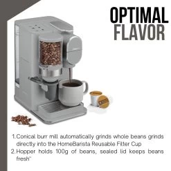 Conical Burr Grind And Brew Single-Serve Coffeemaker, Bundle With Coffee Pod Organizer, Single Serve Coffee Pods 13 Conical Burr Grind And Brew Single-Serve Coffeemaker, Bundle With Coffee Pod Organizer, Single Serve Coffee Pods -Koffie Kunst Conical Burr Grind and Brew Single Serve Coffeemaker2C Bundle with Coffee Pod Organizer2C Single Serve Coffee Pods 4