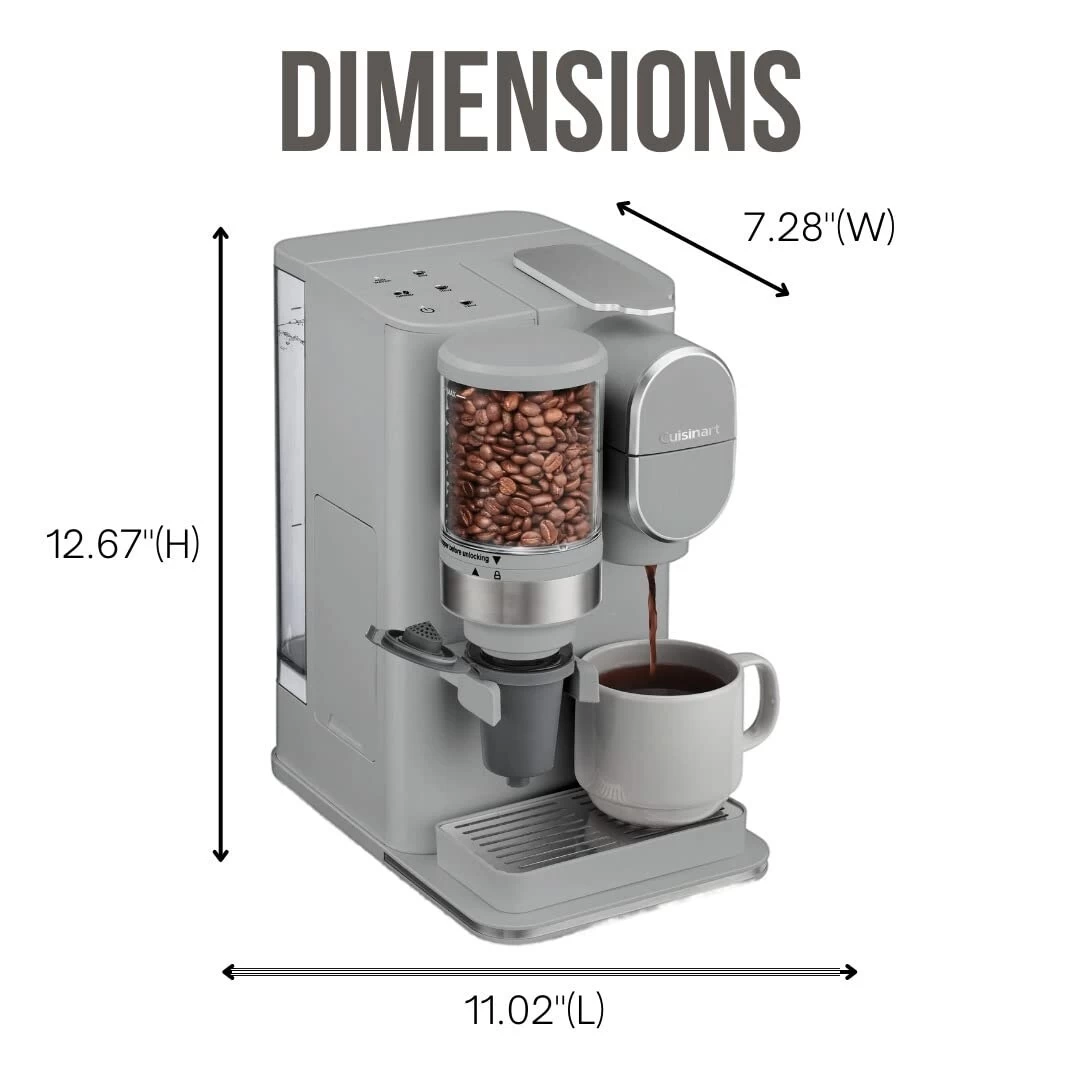 Conical Burr Grind And Brew Single-Serve Coffeemaker, Bundle With Coffee Pod Organizer, Single Serve Coffee Pods 8 Conical Burr Grind And Brew Single-Serve Coffeemaker, Bundle With Coffee Pod Organizer, Single Serve Coffee Pods - Afbeelding 6