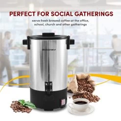 Elite Cuisine Stainless Steel 30 Cup Coffee Urn 11 Elite Cuisine Stainless Steel 30 Cup Coffee Urn -Koffie Kunst Elite Cuisine Stainless Steel 30 cup Coffee Urn 4