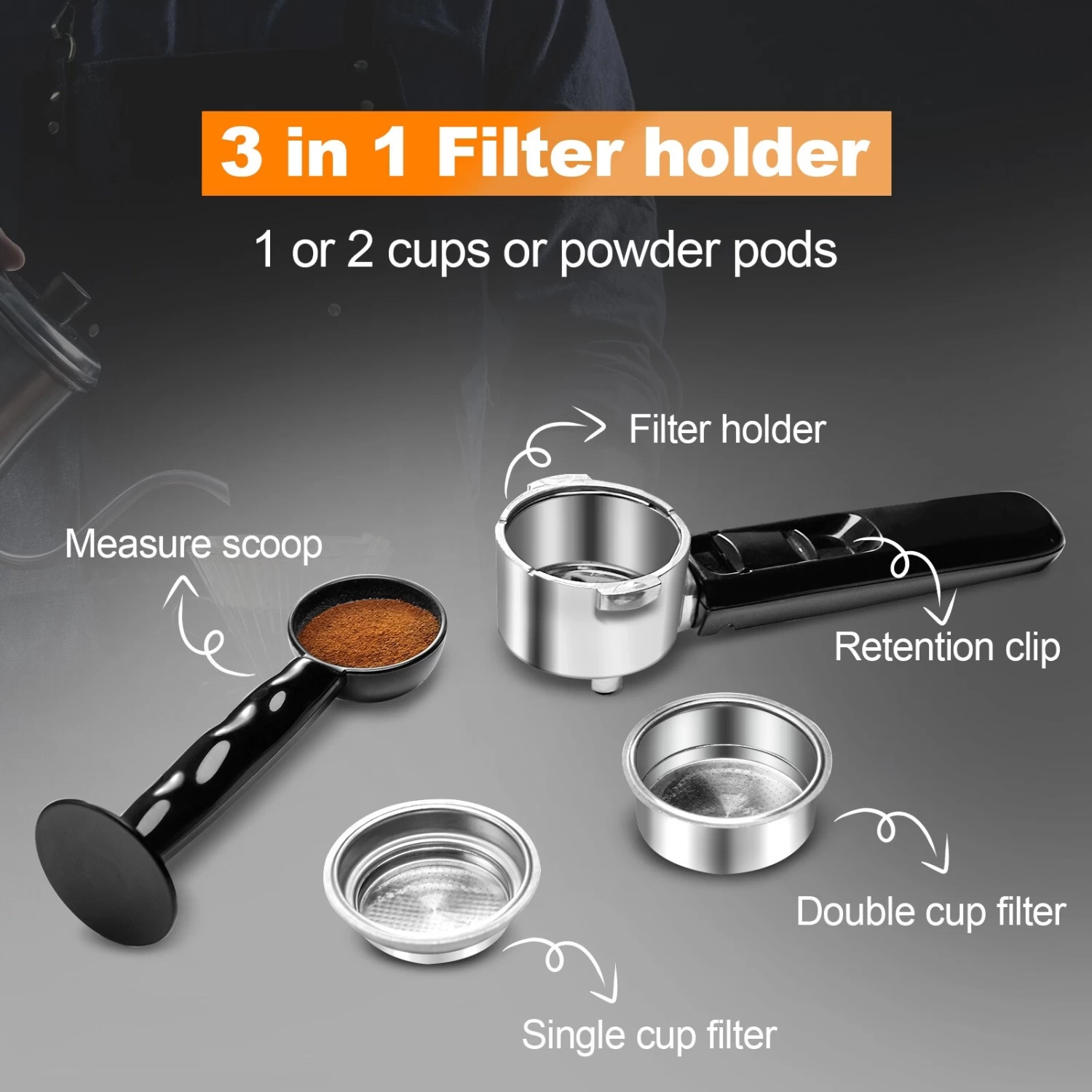 Espresso Machine 20 Bar Coffee Maker Machine With Milk Frother 11 Espresso Machine 20 Bar Coffee Maker Machine With Milk Frother - Afbeelding 9