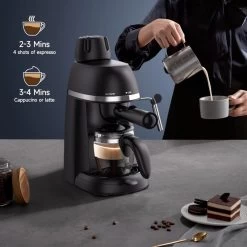 Espresso Machine Coffee Maker 19 Espresso Machine Coffee Maker -Koffie Kunst Espresso Machine coffee maker Cappuccino Latte Machine Black 3.5 Bar 1 4 Cup 5