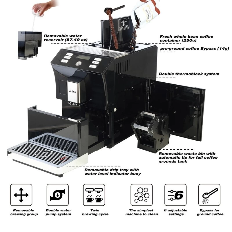 Fully Automatic Espresso Machine With Automatically Alarm 9 Fully Automatic Espresso Machine With Automatically Alarm - Afbeelding 7