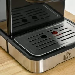 HOMCOM 1-2 Cup Stainless Steel Espresso Machine With Milk Frother Wand & Removable Water Tank, Coffee Gift