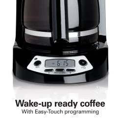 Hamilton Beach 12 Cup Programmable Coffee Maker In Black 11 Hamilton Beach 12 Cup Programmable Coffee Maker In Black -Koffie Kunst Hamilton Beach 12 Cup Programmable Coffee Maker in Black 3