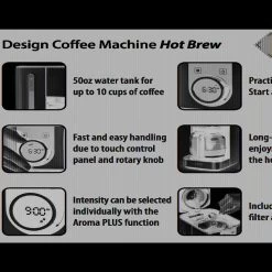 Hot Brew 10 Cup Coffee Maker -Koffie Kunst Hot Brew 10 Cup Coffee Maker 2