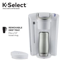 K-Select Single-Serve K-Cup Pod Coffee Maker, Matte White 12 K-Select Single-Serve K-Cup Pod Coffee Maker, Matte White -Koffie Kunst K Select Single Serve K Cup Pod Coffee Maker2C Matte White 3