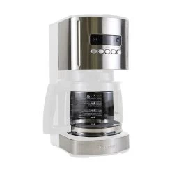 Kenmore Aroma Control 12-Cup Programmable Coffee Maker, White And Stainless Steel, Reusable Filter -Koffie Kunst Kenmore Programmable 12 cup Coffee Maker2C White