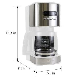 Kenmore Aroma Control 12-Cup Programmable Coffee Maker, White And Stainless Steel, Reusable Filter -Koffie Kunst Kenmore Programmable 12 cup Coffee Maker2C White 5