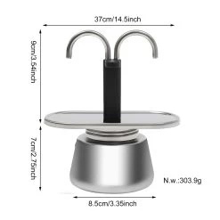Mini 2-Cup Moka Pot Espresso Coffee Maker 14 Mini 2-Cup Moka Pot Espresso Coffee Maker -Koffie Kunst Mini 2 Cup Moka Pot Espresso Coffee Maker 3