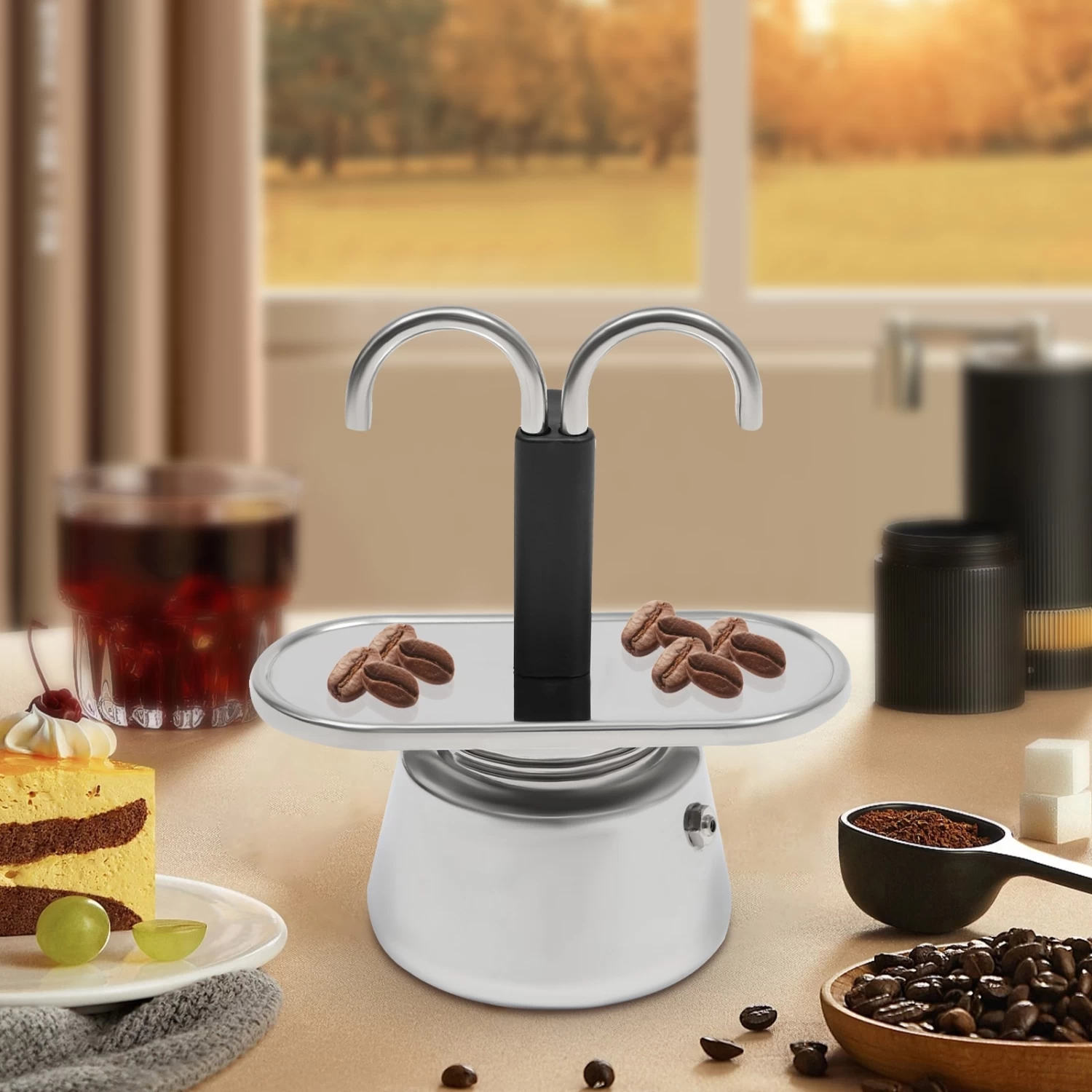 Mini 2-Cup Moka Pot Espresso Coffee Maker 3 Mini 2-Cup Moka Pot Espresso Coffee Maker