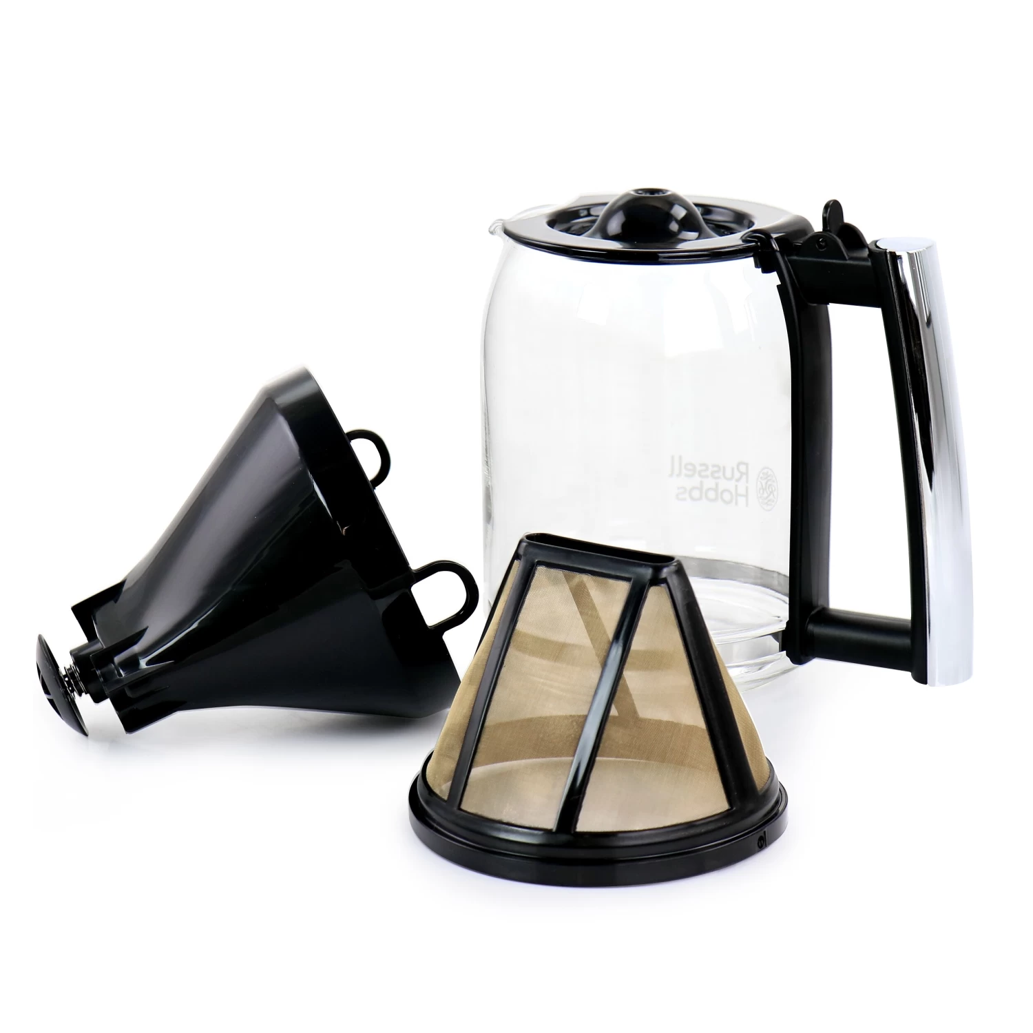 Russell Hobbs Modern Sleek Chrome Glass Coffeemaker - 8 Cup Brewing Capacity 7 Russell Hobbs Modern Sleek Chrome Glass Coffeemaker - 8 Cup Brewing Capacity - Afbeelding 5