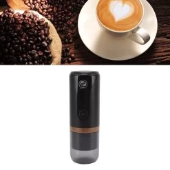 Portable Coffee Maker, 1200mAh Glass Closed Lid 120ml Water Mini Coffee Brewer -Koffie Kunst Portable Coffee Maker2C 1200mAh Glass Closed Lid 120ml Water Mini Coffee Brewer 4