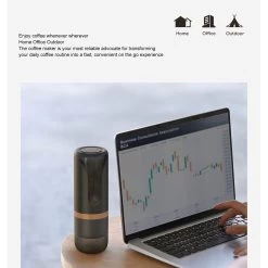 Portable Coffee Maker, 1200mAh Glass Closed Lid 120ml Water Mini Coffee Brewer -Koffie Kunst Portable Coffee Maker2C 1200mAh Glass Closed Lid 120ml Water Mini Coffee Brewer 5